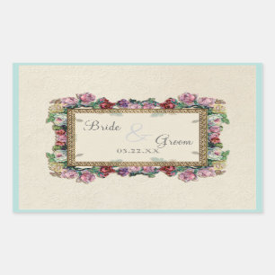 Sticker Rectangulaire Invitation élégant formel classique d'or et de