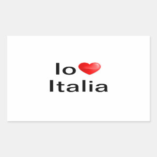 Sticker Rectangulaire Io amo Italia