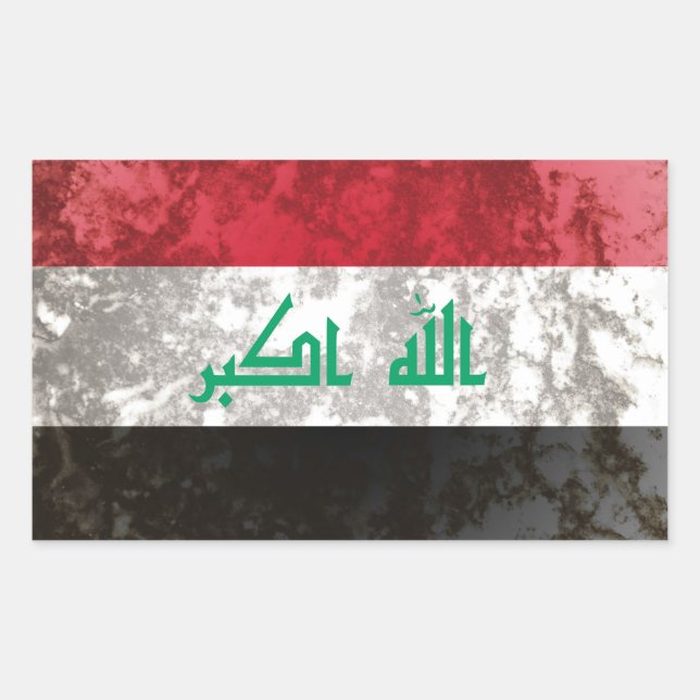 Sticker Rectangulaire Irak (Devant)