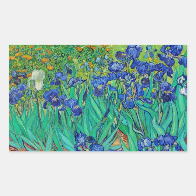 Sticker Rectangulaire Irises (Devant)