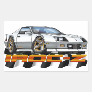 Sticker Rectangulaire IROC blanc Z