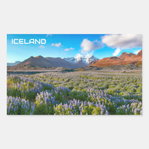 Sticker Rectangulaire Islande