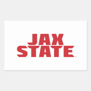 Sticker Rectangulaire Jacksonville State University JAX STATE Bold Red