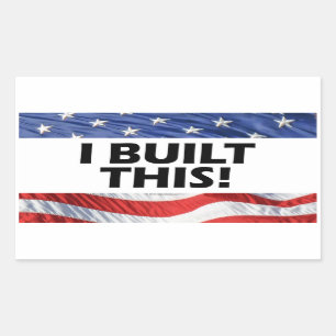 Sticker Rectangulaire J'ai construit ceci !