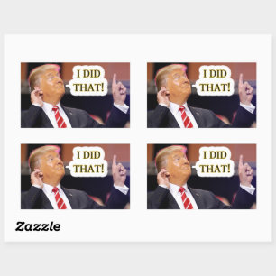 STICKER RECTANGULAIRE J'AI FAIT ÇA - DONALD TRUMP POINTING
