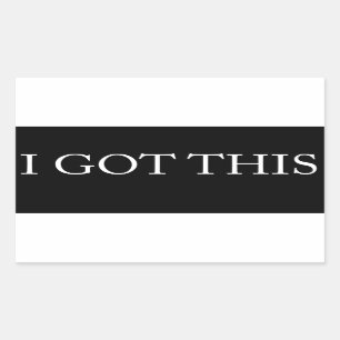Sticker Rectangulaire J'AI OBTENU CETTE typographie de motivation drôle