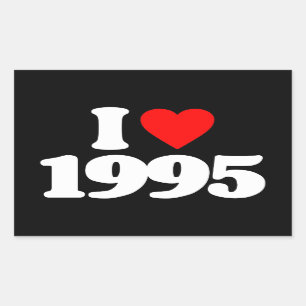 STICKER RECTANGULAIRE J'AIME 1995