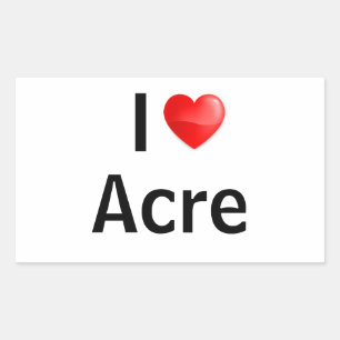 Sticker Rectangulaire J'aime Acre