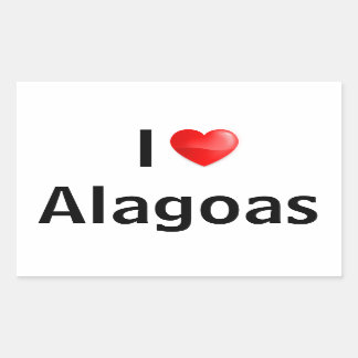 Sticker Rectangulaire J'aime Alagoas