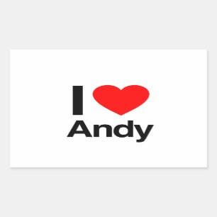 Sticker Rectangulaire j'aime andy