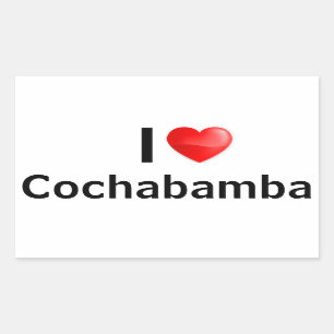 Sticker Rectangulaire J'aime Cochabamba