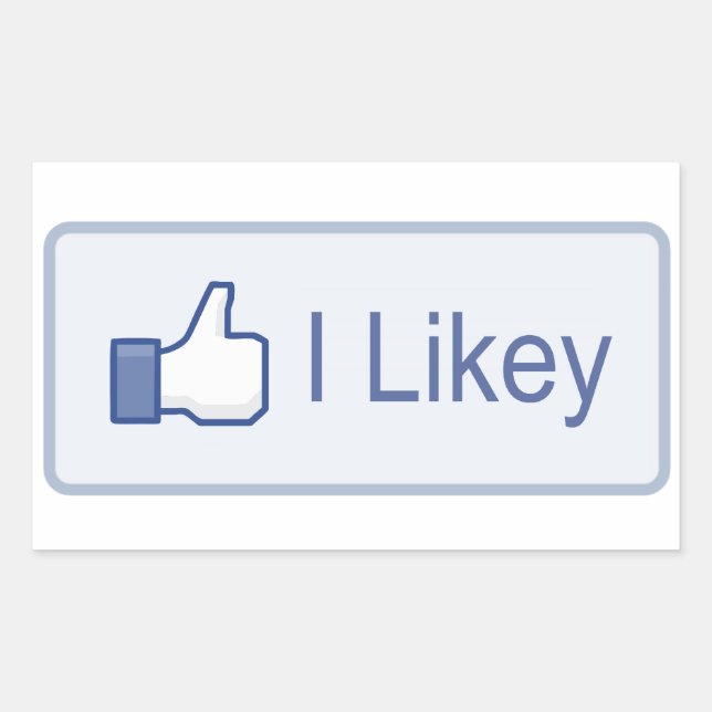 Sticker Rectangulaire J'aime Facebook (Devant)