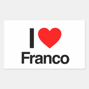 Sticker Rectangulaire j'aime franco