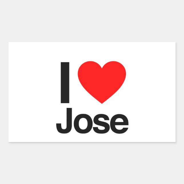 Sticker Rectangulaire j'aime jose (Devant)