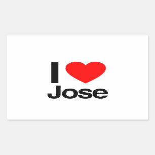 Sticker Rectangulaire j'aime jose