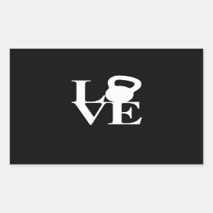Sticker Rectangulaire J'aime Kettlebells
