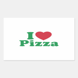 Sticker Rectangulaire J'aime la pizza