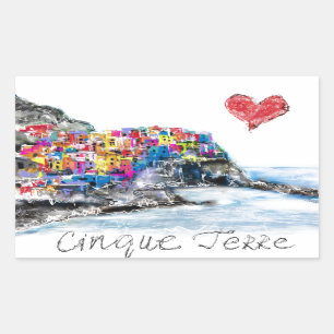 Sticker Rectangulaire J'aime le cinéma terre