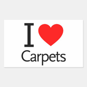 Sticker Rectangulaire J'aime les tapis