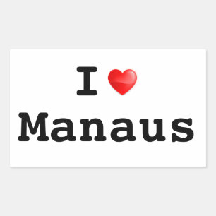 Sticker Rectangulaire J'aime Manaus