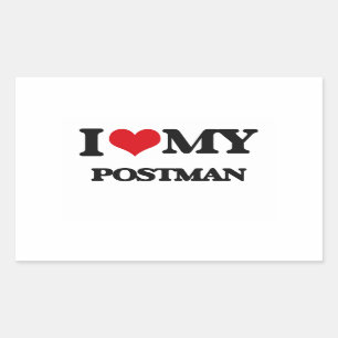 Sticker Rectangulaire J'aime mon facteur