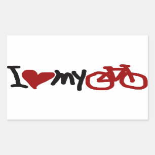 Sticker Rectangulaire J'aime mon vélo