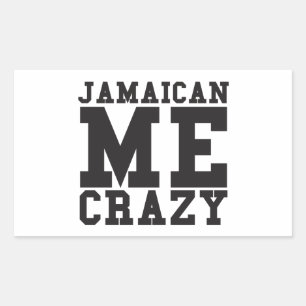 Sticker Rectangulaire Jamaïcain, fou