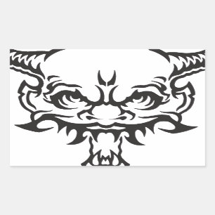Sticker Rectangulaire Japonais tatouage Oni Demon