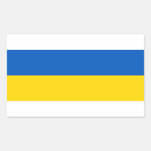 Sticker Rectangulaire Jaune et bleu clair - AFFICHEZ VOTRE SOUTIEN