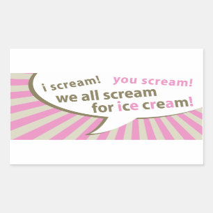 Sticker Rectangulaire je crie ! vous criez ! nous tous crions pour la