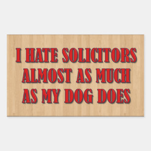 Sticker Rectangulaire Je déteste les avocats