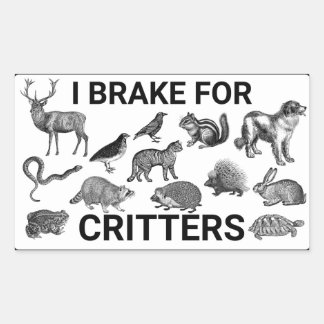 Sticker Rectangulaire Je freins pour les critères