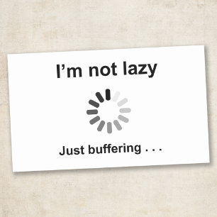 Sticker Rectangulaire Je ne suis pas lazy - juste tamponner