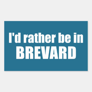 Sticker Rectangulaire Je préférerais être à Brevard en Caroline du Nord