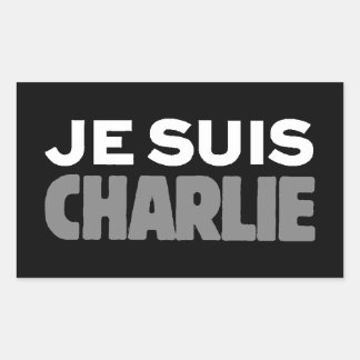 Sticker Rectangulaire Je Suis Charlie - Je suis Charlie Black