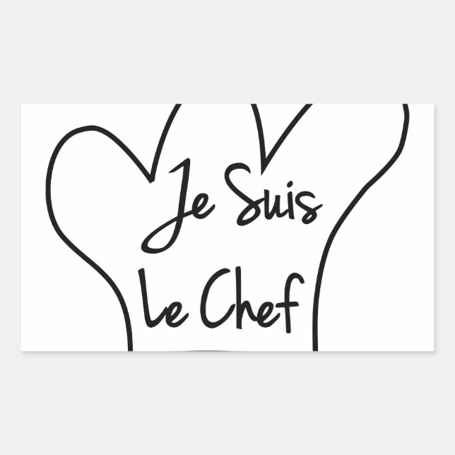 Sticker Rectangulaire Je Suis Le Chef (Devant)