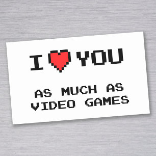 Sticker Rectangulaire Je t'aime autant que les jeux vidéo   Drôle de jeu