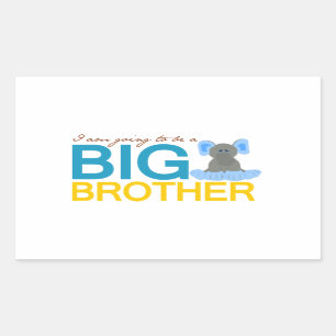 Sticker Rectangulaire Je vais être un éléphant Big Brother