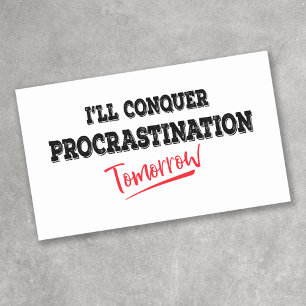 Sticker Rectangulaire Je vais vaincre la procrastination demain
