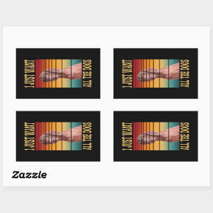 STICKER RECTANGULAIRE JE VEUX JUSTE TOUS LES CHIENS