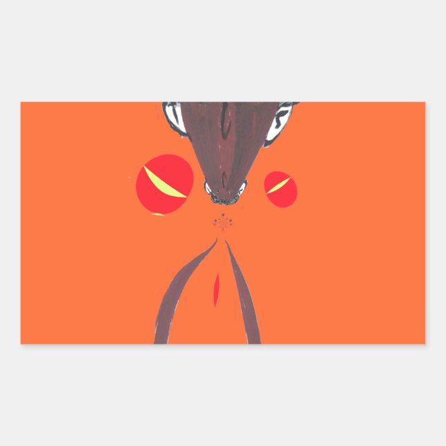 Sticker Rectangulaire Je vous aime Nakupenda Swahili (Devant)