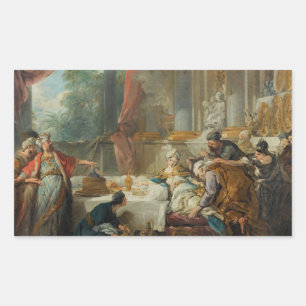 Sticker Rectangulaire Jean-François de Troy - La condamnation d'Aman
