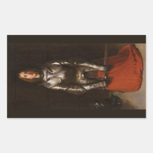 Sticker Rectangulaire Jeanne d'Arc (par John Everett Millais)