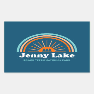 Sticker Rectangulaire Jenny Lake Grand Teton National Park Rainbow