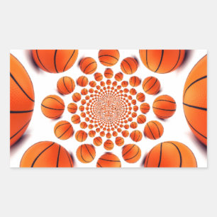 Sticker Rectangulaire Jeu de basket-ball des champions : Court Vision Ka
