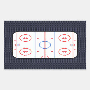 Sticker Rectangulaire Jeu de hockey Compagnon de fibre de carbone style