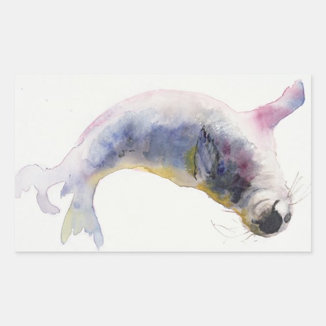 Sticker Rectangulaire Jeune phoque gris Gweek 2003 (Devant)