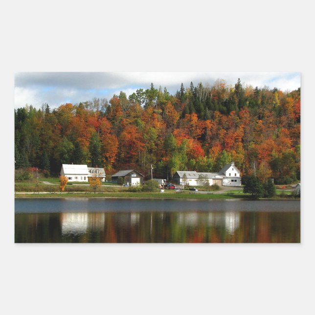 Sticker Rectangulaire Joe's Pond - Danville, Vermont (Devant)