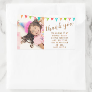 Sticker Rectangulaire Joli Jumeau Jumeau Drapeau Enfant Anniversaire Pho