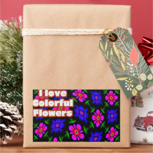Sticker Rectangulaire Joli Motif de fleurs roses